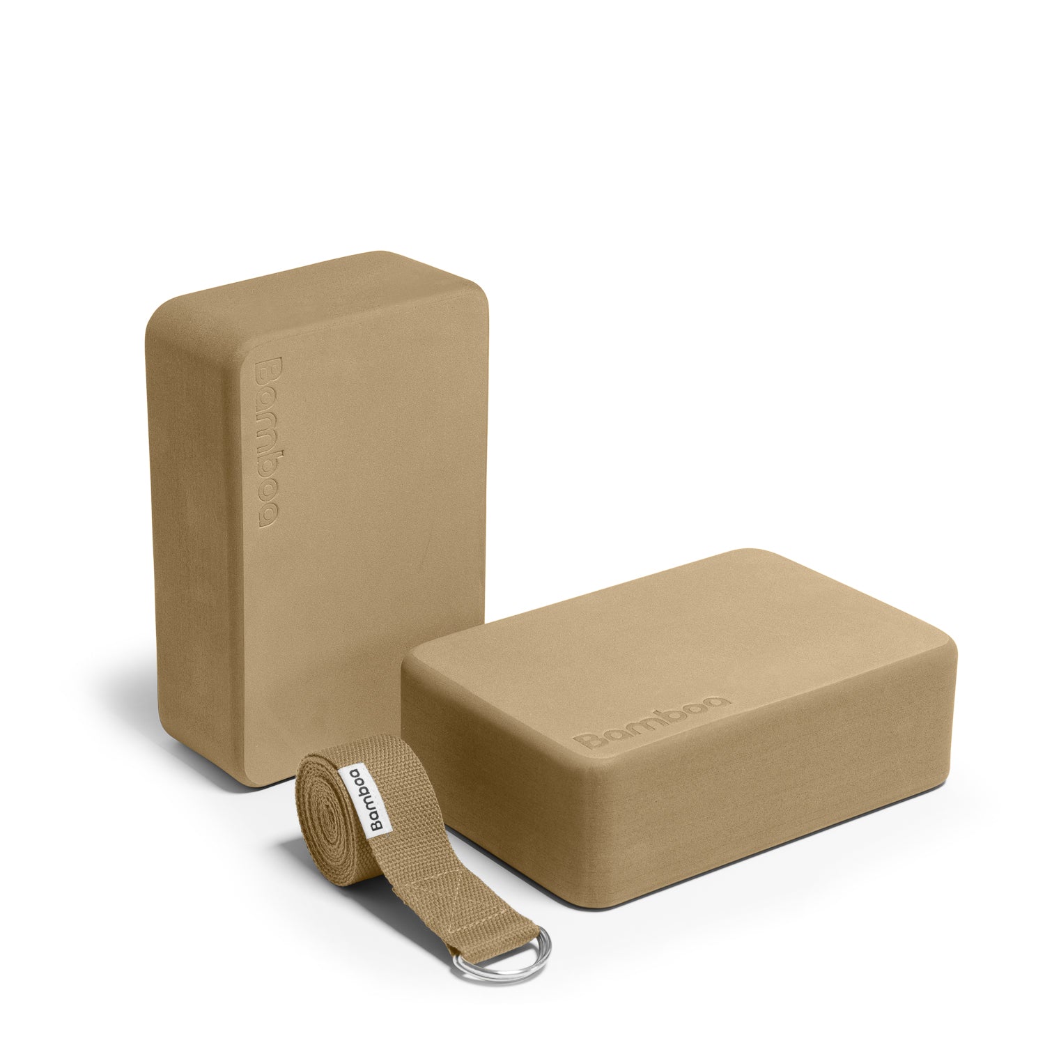 Bamboa Yoga Blöcke Set Sand Beige Schaumstoff