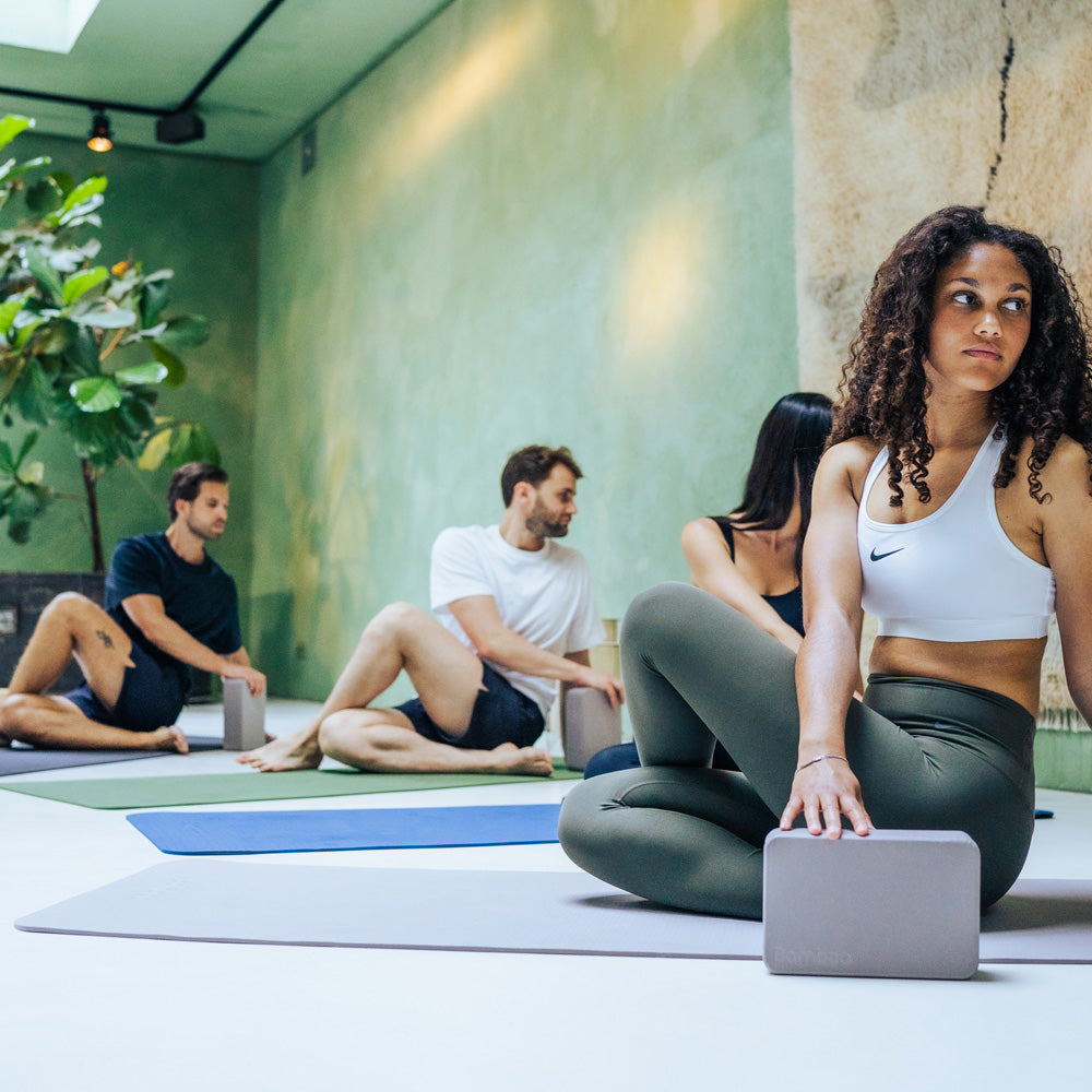 Bamboa Yoga Blöcke Set Grauer Schaumstoff